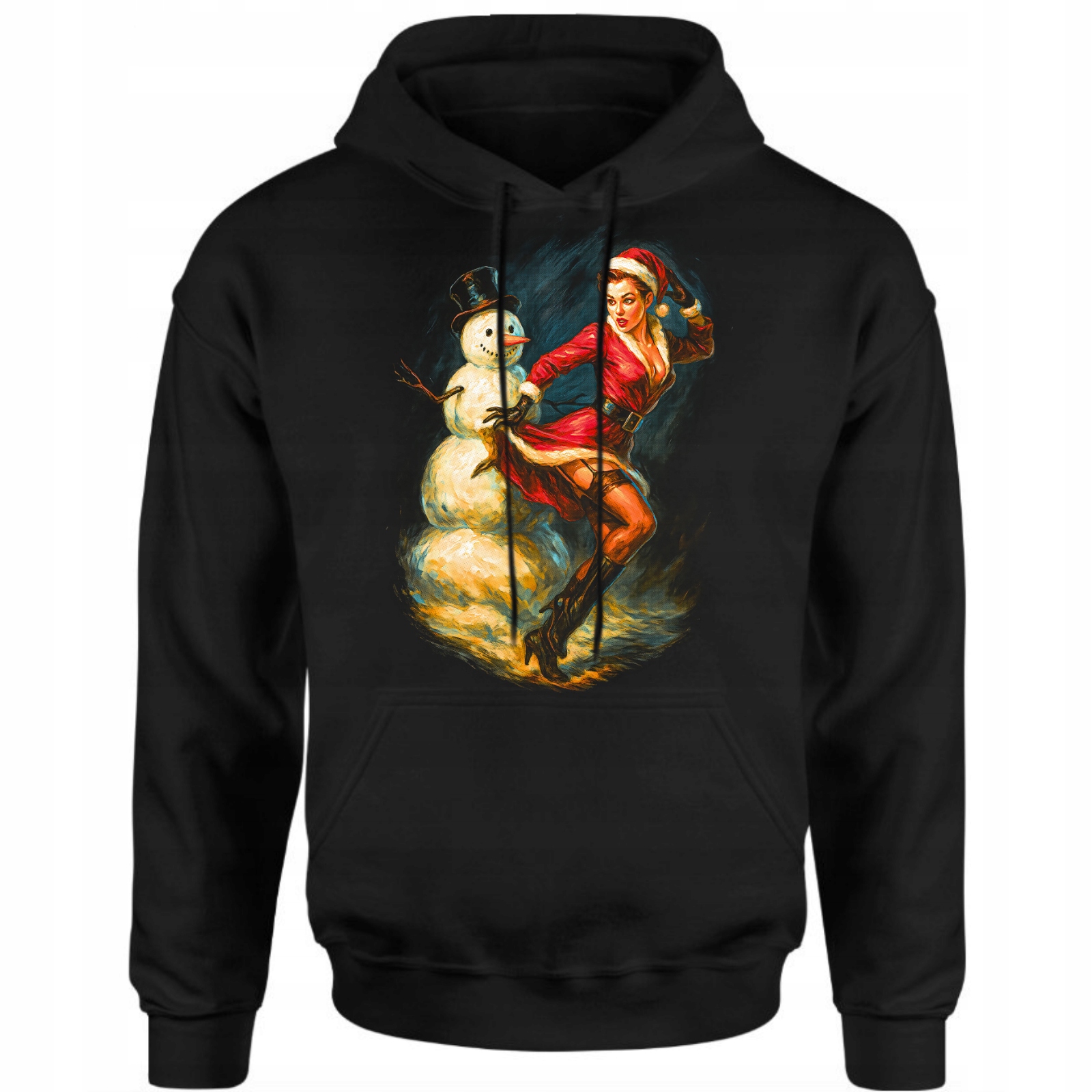 Mikina Vánoční pánská Sněhulák Vtipný Sexy 3D potisk Dárek Bavlna 3XL