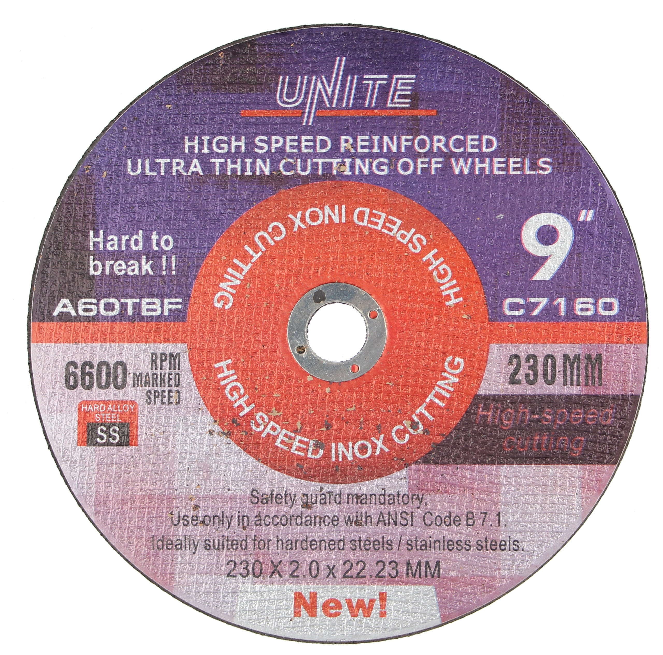 

Tarcza do cięcia metalu stali Unite 230 x 2 x 22.2