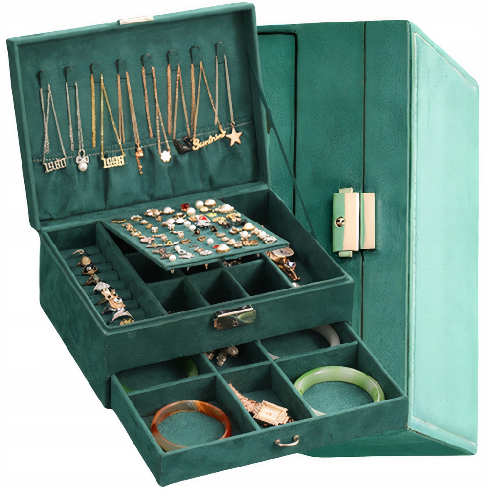 JEWELLERY BOX ОРГАНІЗАТОР BOX box Переважаючі колірні відтінки зеленого