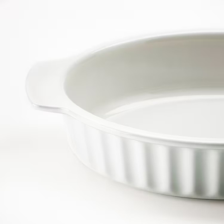 IKEA POETISK NACZYNIE ŻAROODPORNE KREMOWE 32x21 CM Marka IKEA