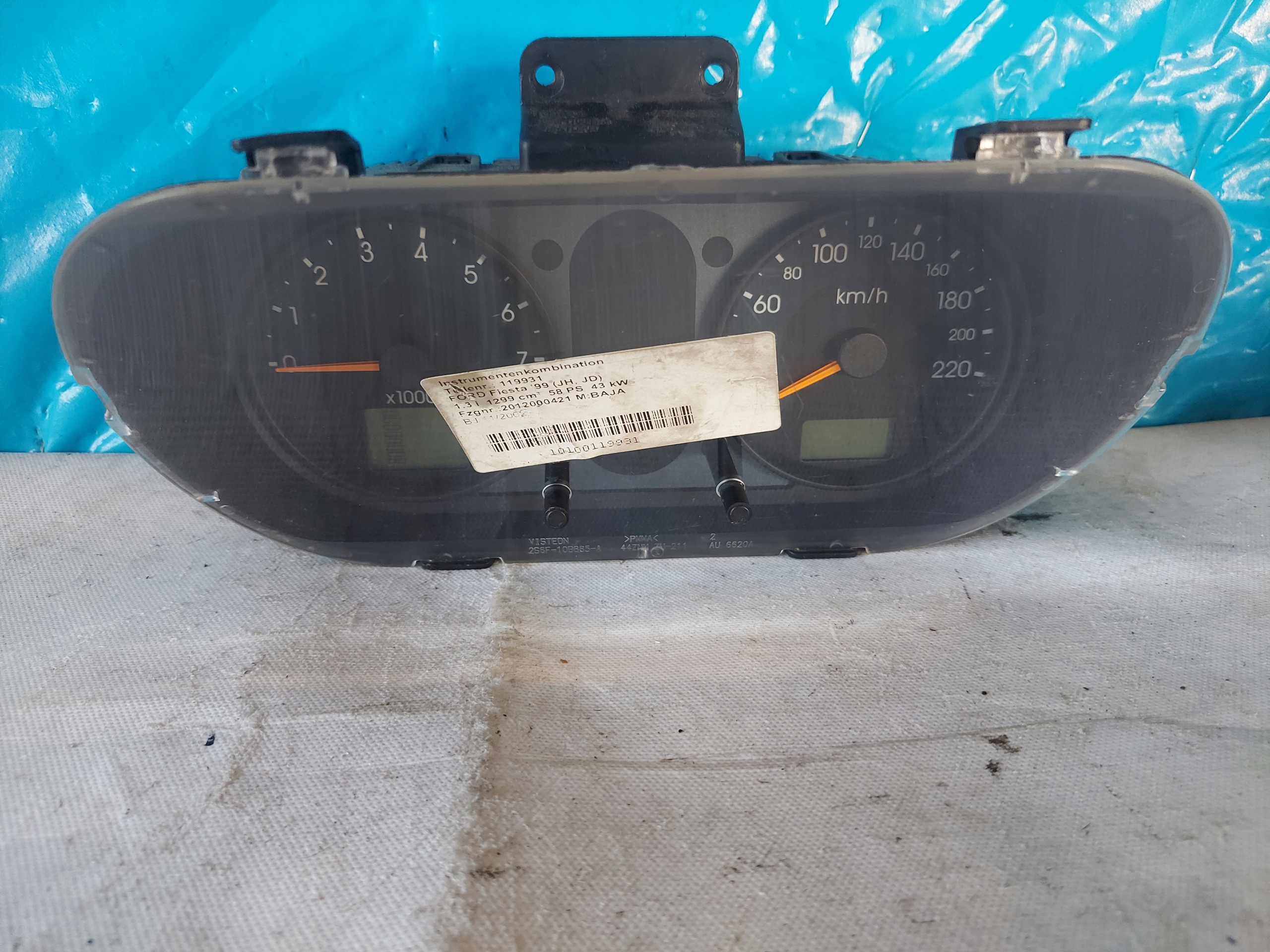 dials clock FIESTA VI 1.3 B 2S6F-10849JE