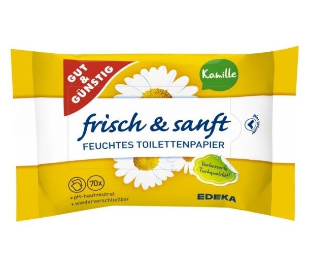 G&G NAWILŻANY PAPIER TOALETOWY RUMIANEK 70 SZT