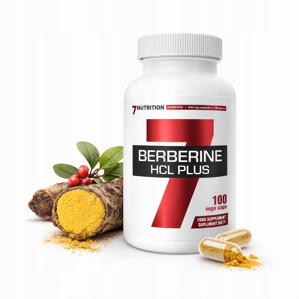 Berberyna 7Nutrition HCL Plus 100 kaps. | Regulacja Cukru i Cholesterolu
