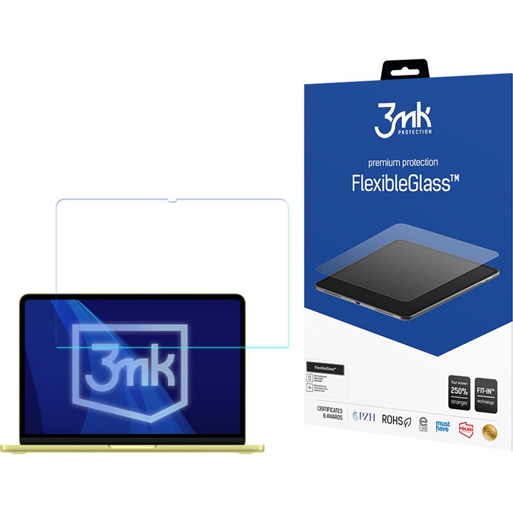 Szkło hybrydowe 3mk do MacBook Neo 13" A18 Pro 2026, mocna szybka, na ekran