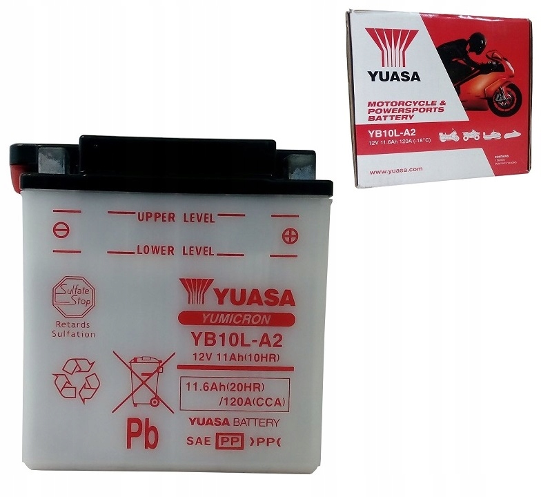 

Akumulator Yuasa YB10L-A2 12V 11Ah 120A