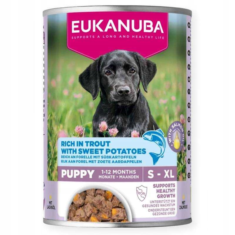 Eukanuba Puppy Pstruh Batat 400G Vlhké Krmivo Pro Štěňata Plechovka
