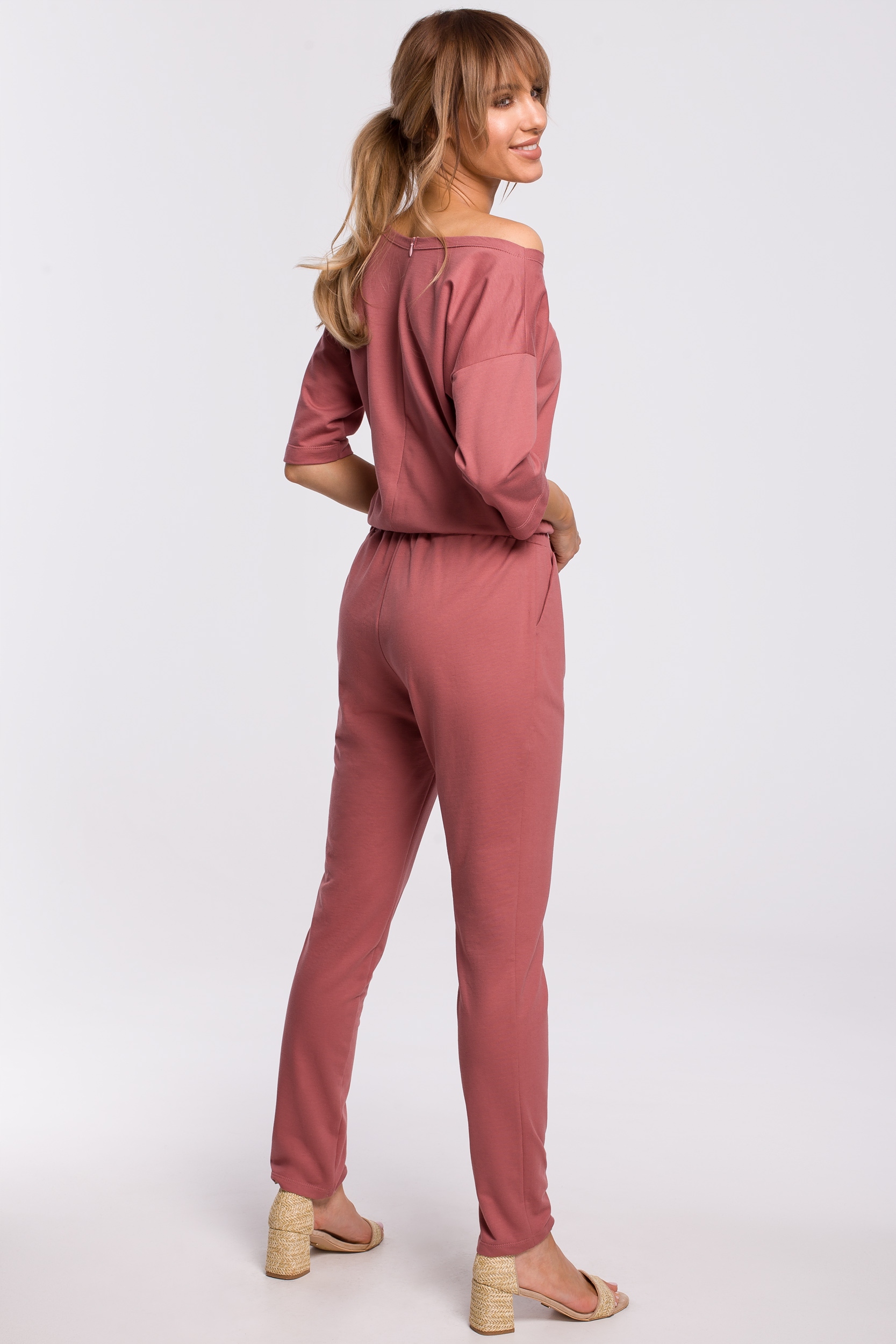 KOMBINEZON NA CO DZIEŃ CASUAL DAMSKI KOBIECY DŁUGIE NOGAWKI RÓŻ 42 XL EAN (GTIN) 5903068476297