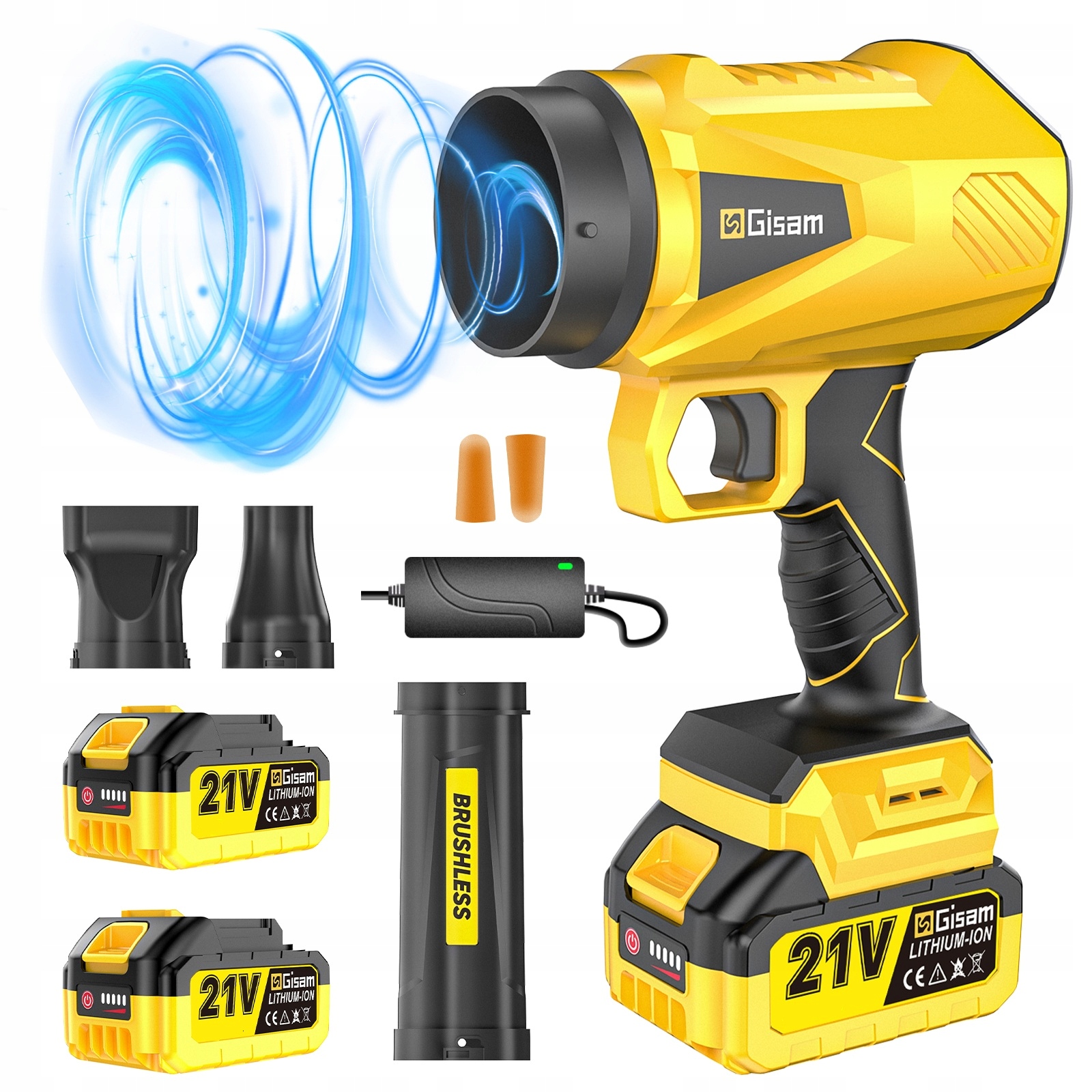 Záhradný Bezkáblový Fúkač Na Lístie/sneg/prac, 3 Trysky