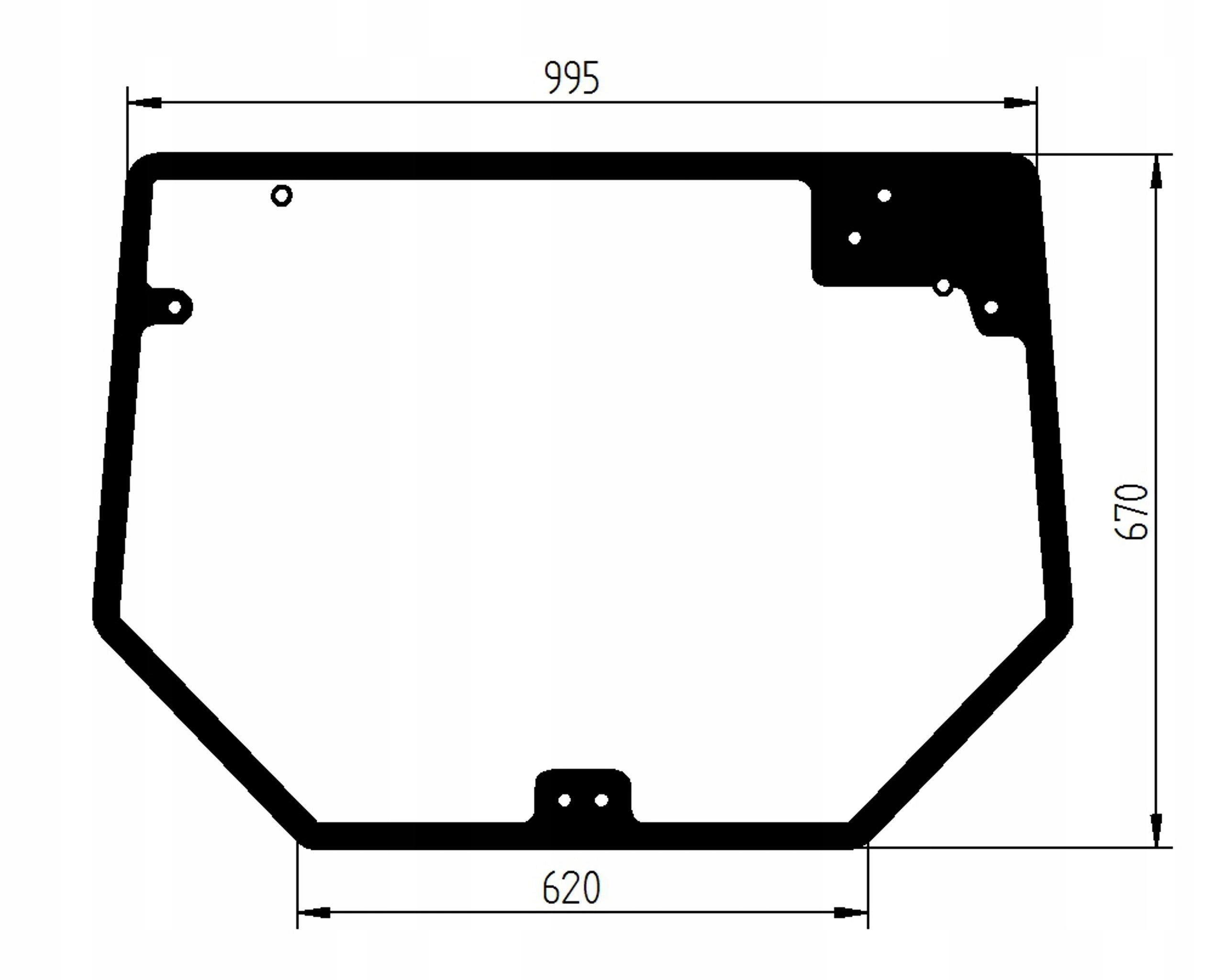 sklo Ursus C360 C380 C382 C392 zadní Nízká Střecha