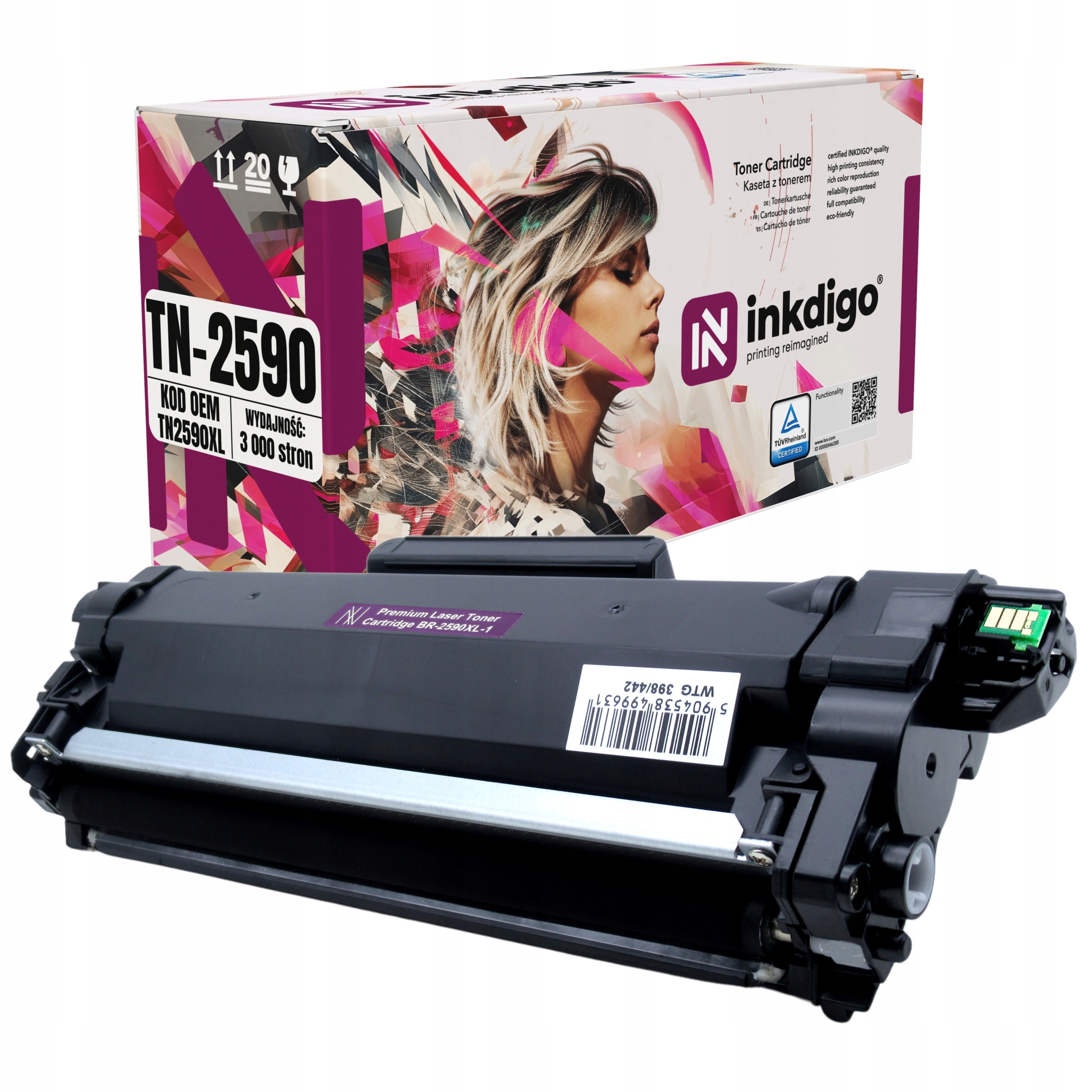 TN2590 XL Náhradní Toner L2802DW L2442DW Pro Tiskárnu Brother HL-L2442DW