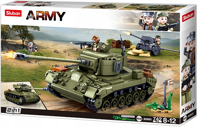

Klocki Sluban Wojsko Średni Czołg Tank 2w1 742 El