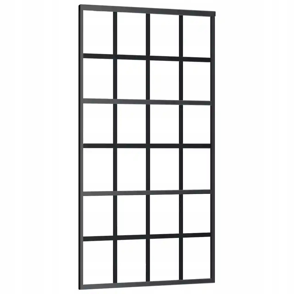 Posuvné dveře z průhledného skla Esg a hliníkového rámu, 102 x 205 cm