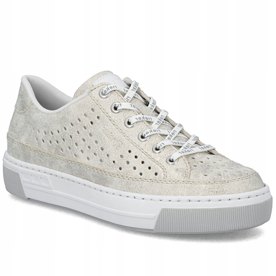 Dámské béžové ažurové pohodlné polobotky Rieker L8849-60 40