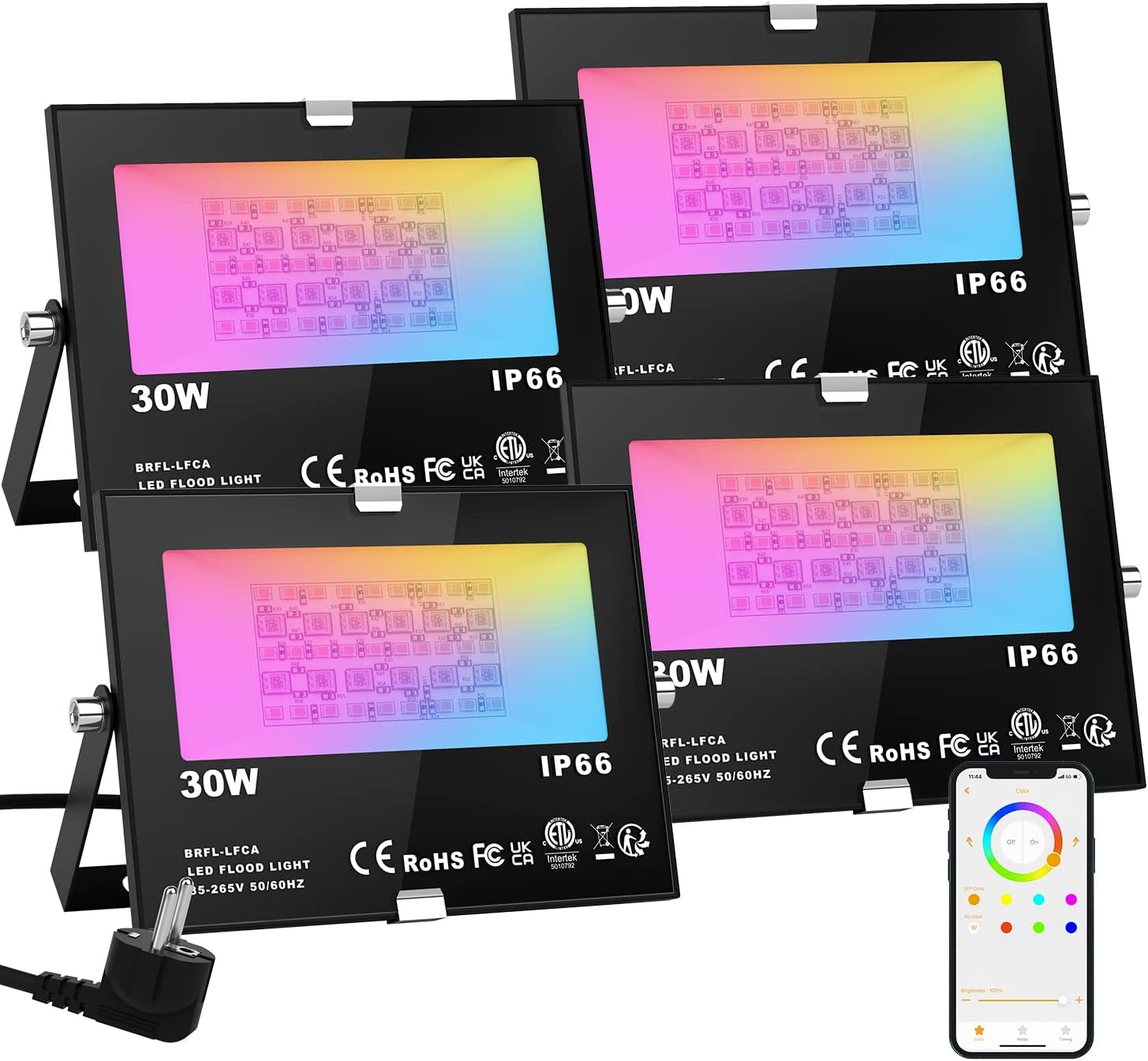 Halogenový Venkovní Reflektor Led Changm Lampa Zářič IP66 Sada 4KS