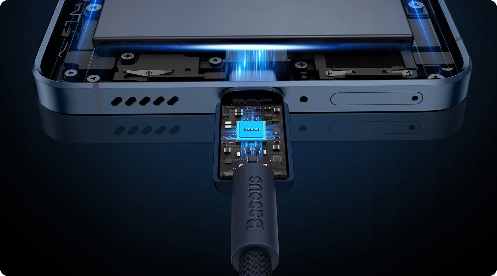 BASEUS MOCNY KABEL USB-C SZYBKIE ŁADOWANIE PRZEWÓD TYP-C PD 100W QC 5A 1M Marka Baseus