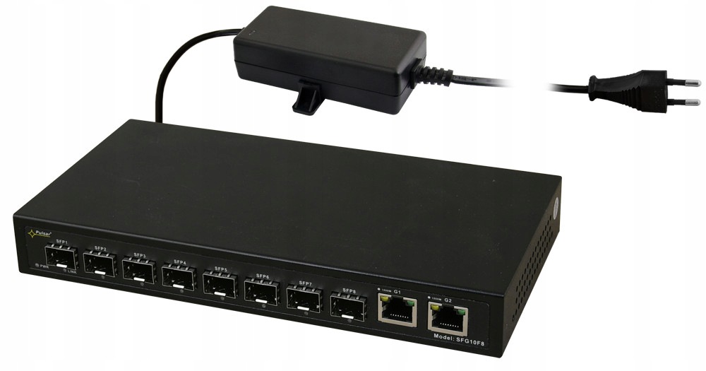 Switch přepínač Pulsar SFG10F8 (8xSFP, 2xRJ45)