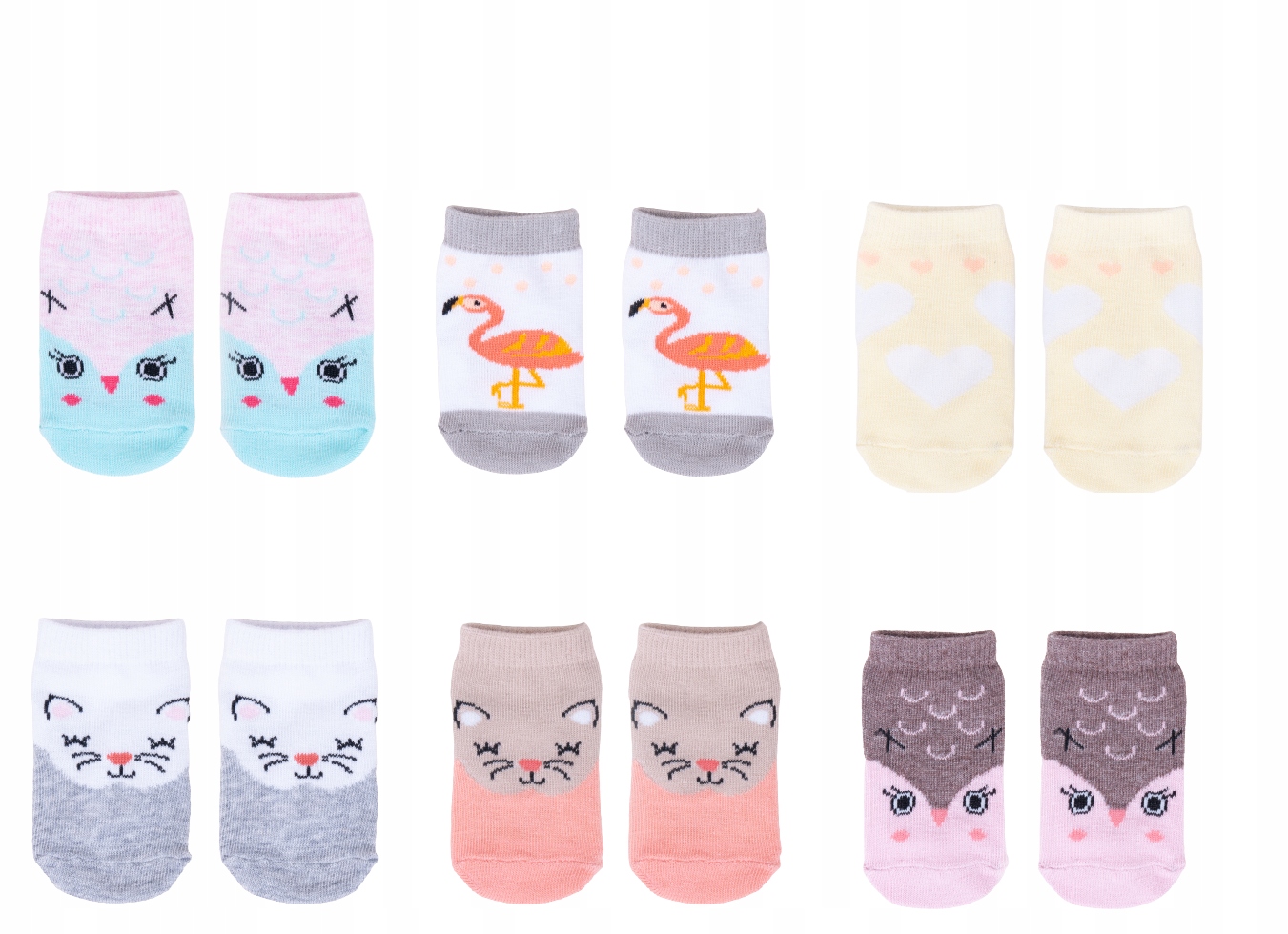 

Yo! 6 par Skarpety wzorzyste girl 3-6 m Skc/baby