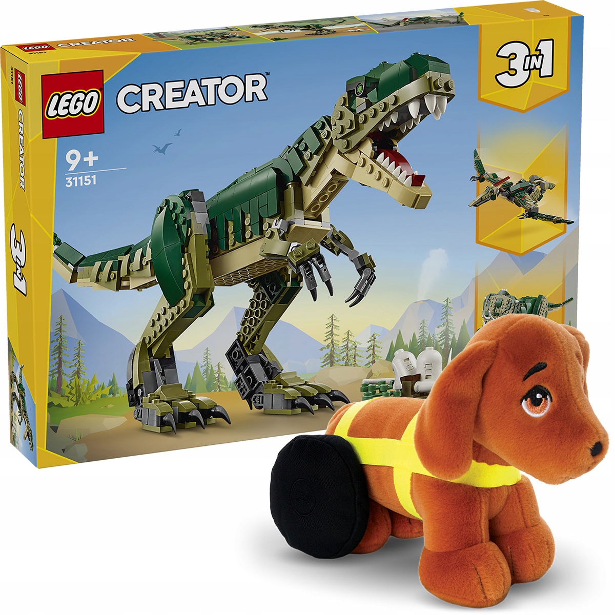 Lego Creator Tyranosaurus 3v1 31151 Plyšák Pejsek