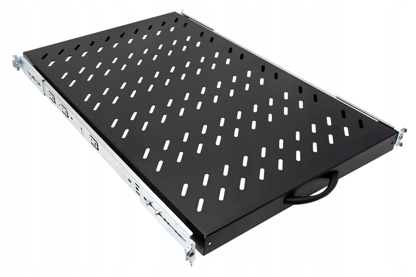 Value 19" police 1U, výsuvná, 700mm, max. 25kg, černá