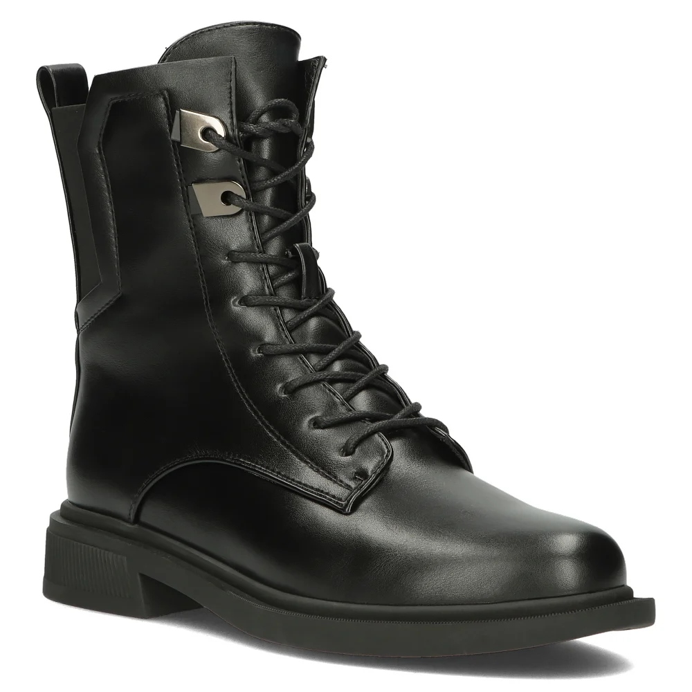 Buty damskie botki trzewiki na niskim obcasie wiązane Filippo r.37