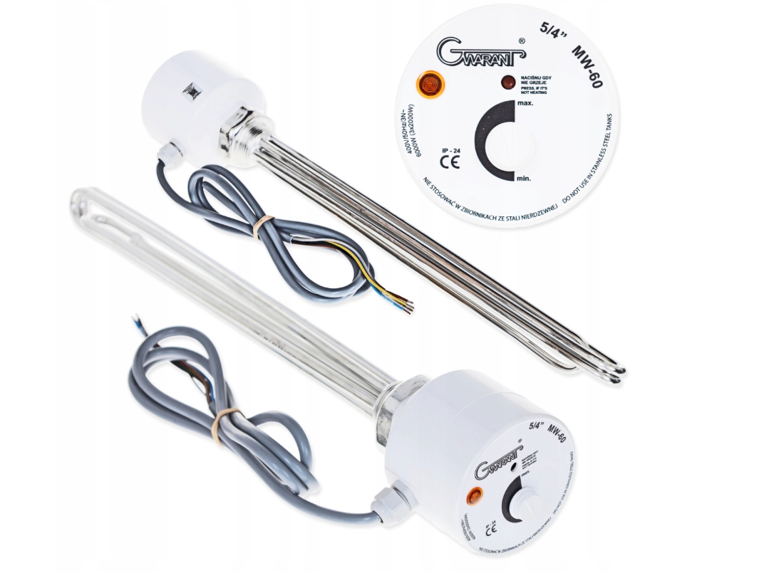 Ohřívač Bojleru Bufora S Termostatem 6 kW 6000 W 5/4'' 3-FÁZOVÝ Z Mědi