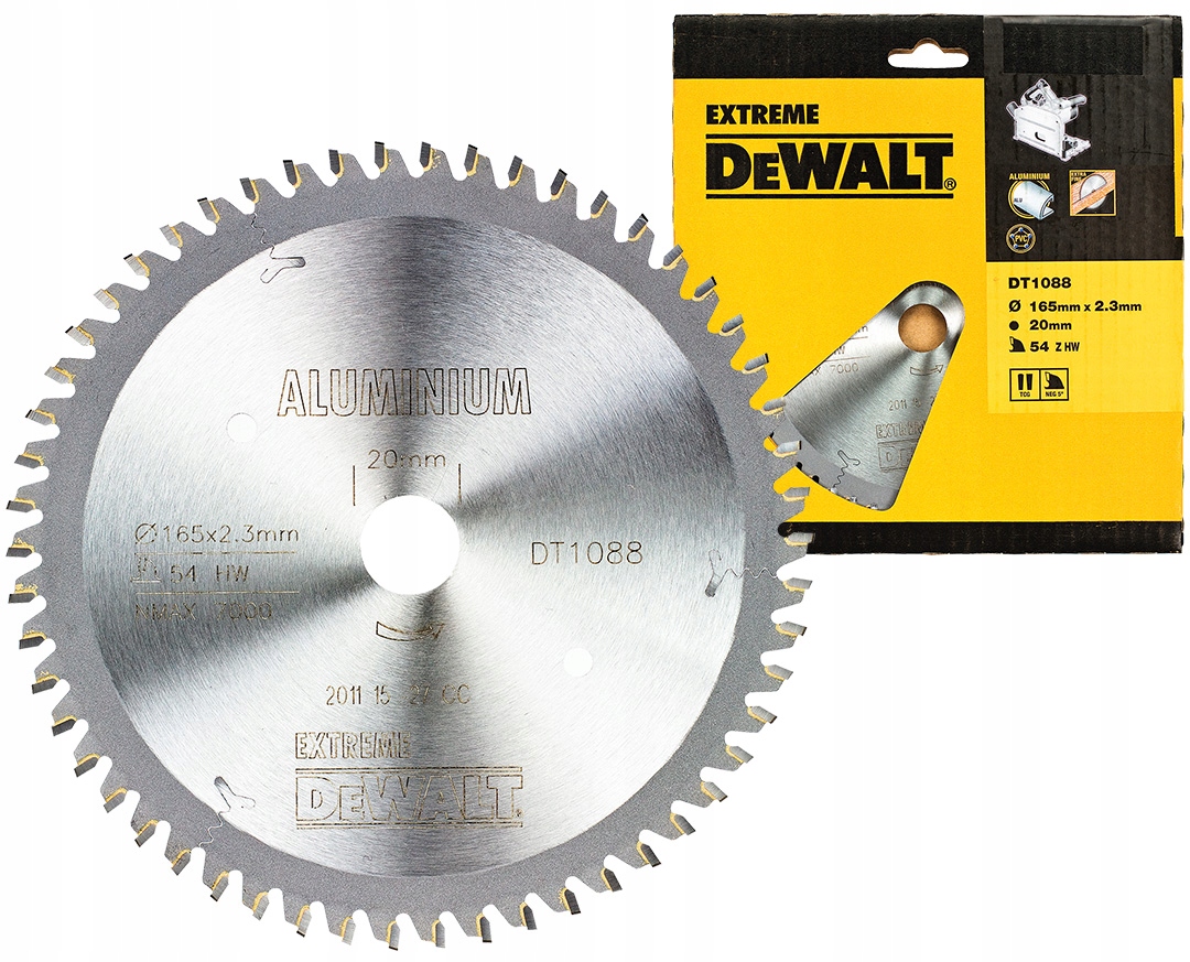 DeWALT DT1088 kotúč z hliníkového dreva 165x20 mm 54z
