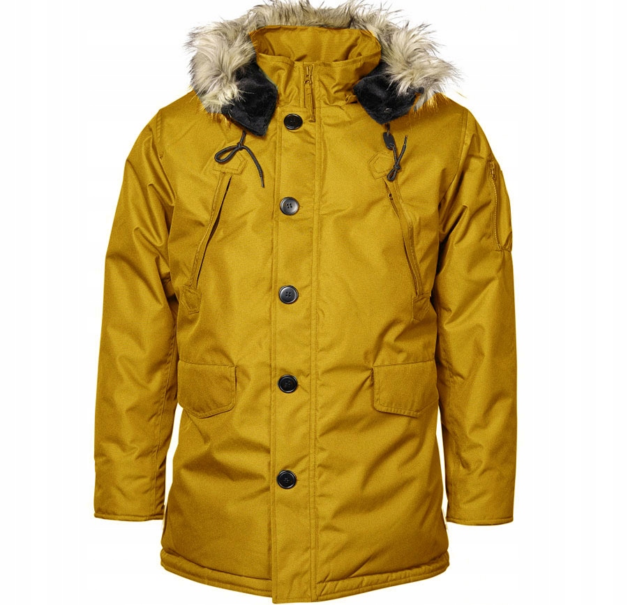 North 56 4 Zimní bunda Parka Žlutá 5XL obvod 162 cm