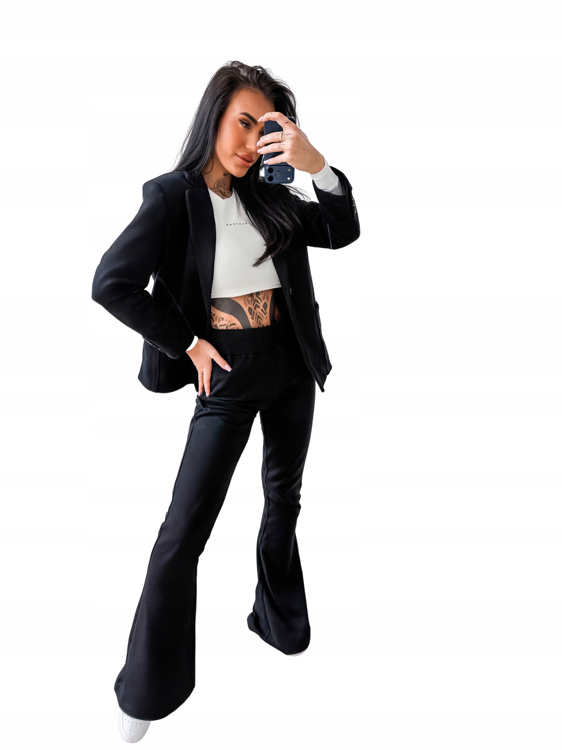 Dámský komplet elegantní oblek Mio OlaVoga černý Xs