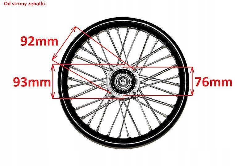 KOLO FELGA RAFKA CROSS TYL 14 OSKA 15mm Producent code POLPIT