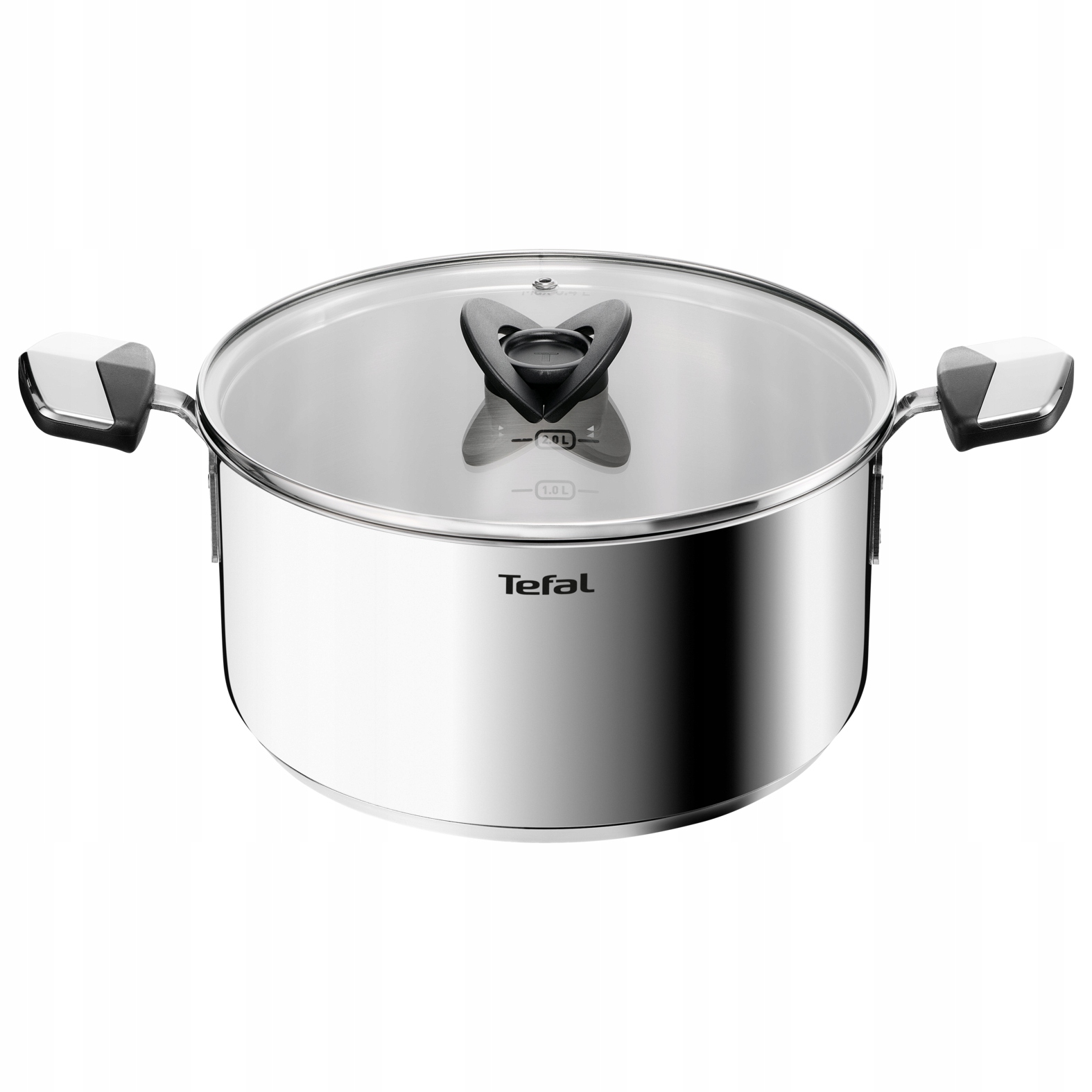 Garnek z pokrywką stalowy Tefal Emotion+ E3284644 24 cm 5,7 L indukcja