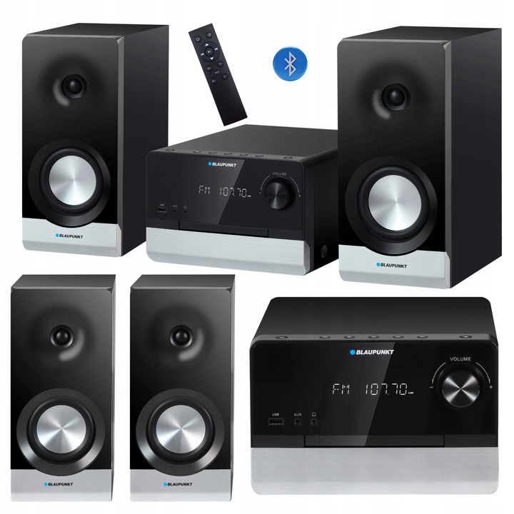 Blaupunkt MS40BT Mikrowieża Home Audio Fm MP3 Usb 300W Bluetooth Hdmi Arc