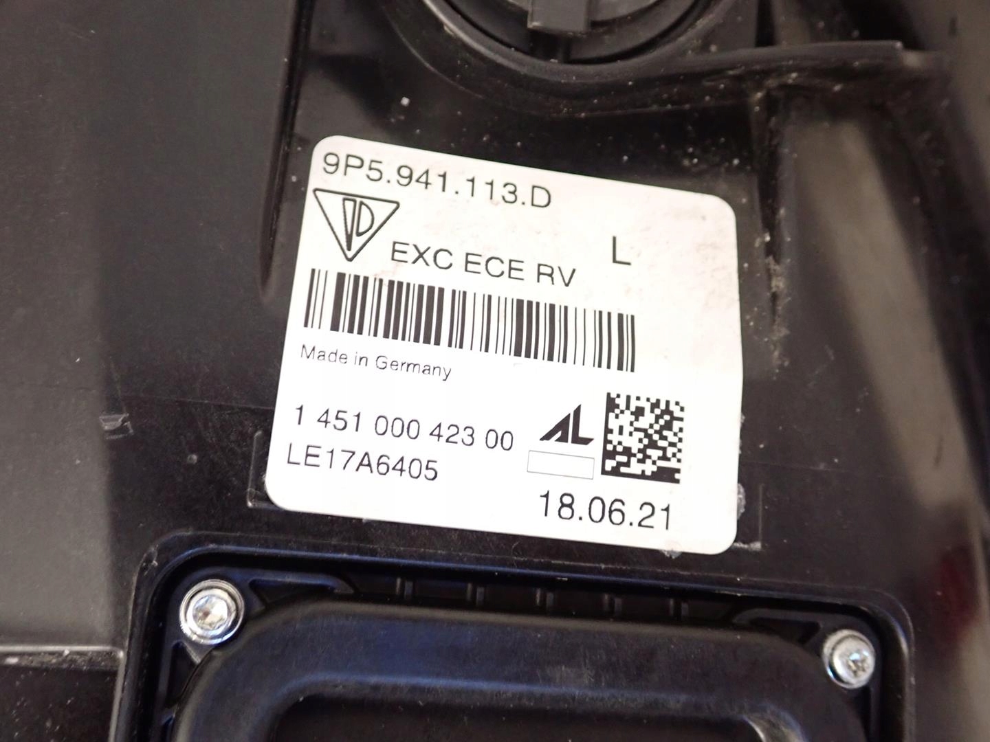 light front front left PORSCHE CARRERA 911 992 MATRIX 2019- 9P5941113D