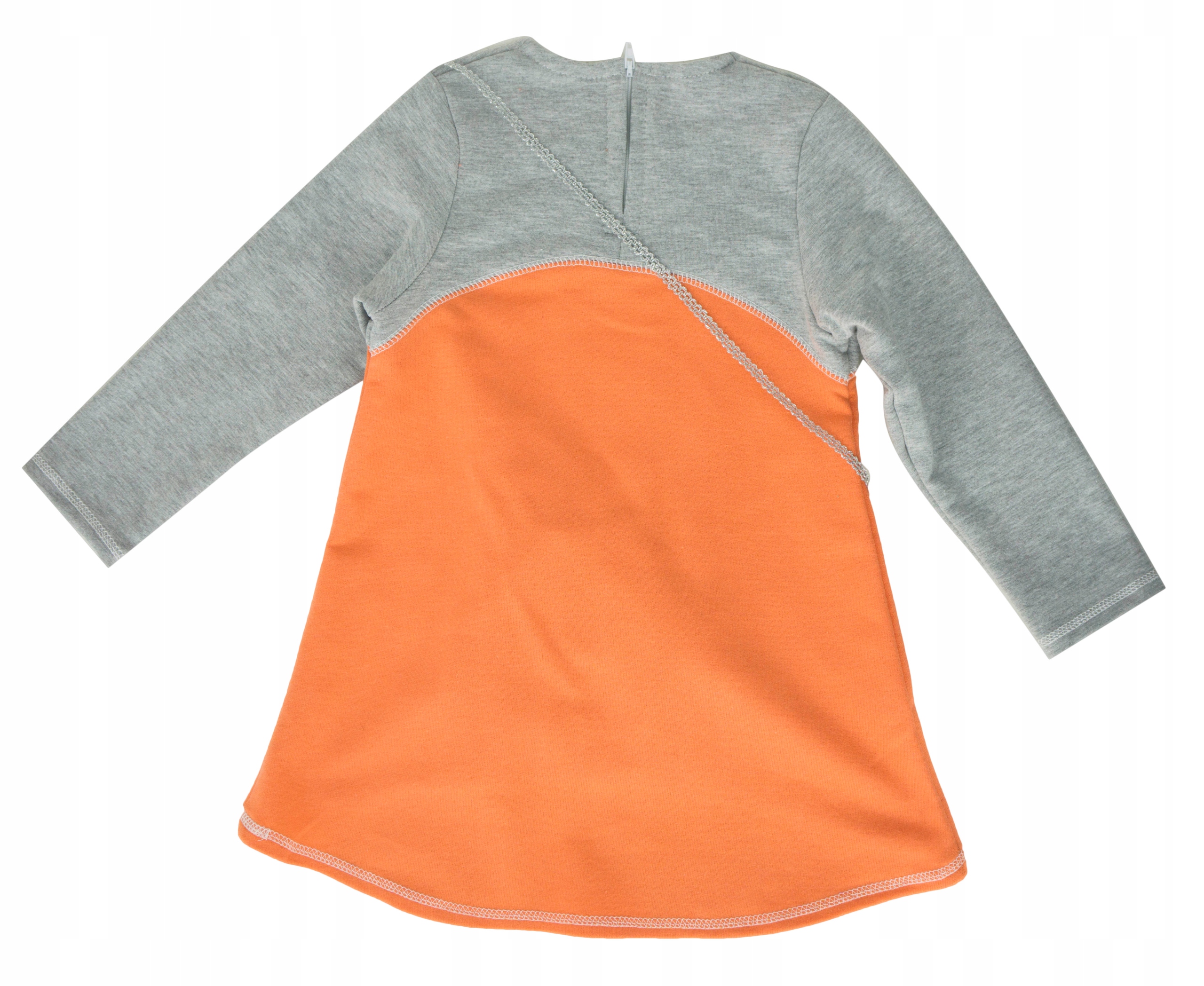 KD504 Sukienka tunika z torebką PL rozmiar 104 Rękaw długi rękaw