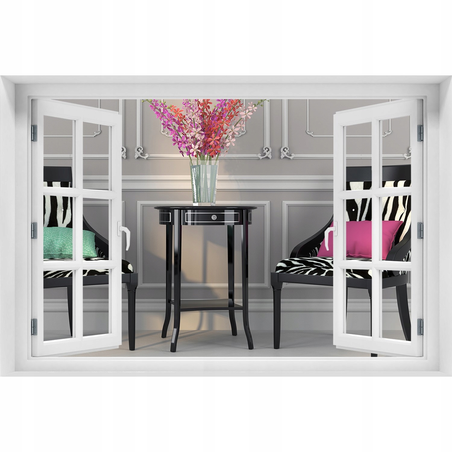 

Fototapeta Okno Naklejka na ścianę Dwa krzesła