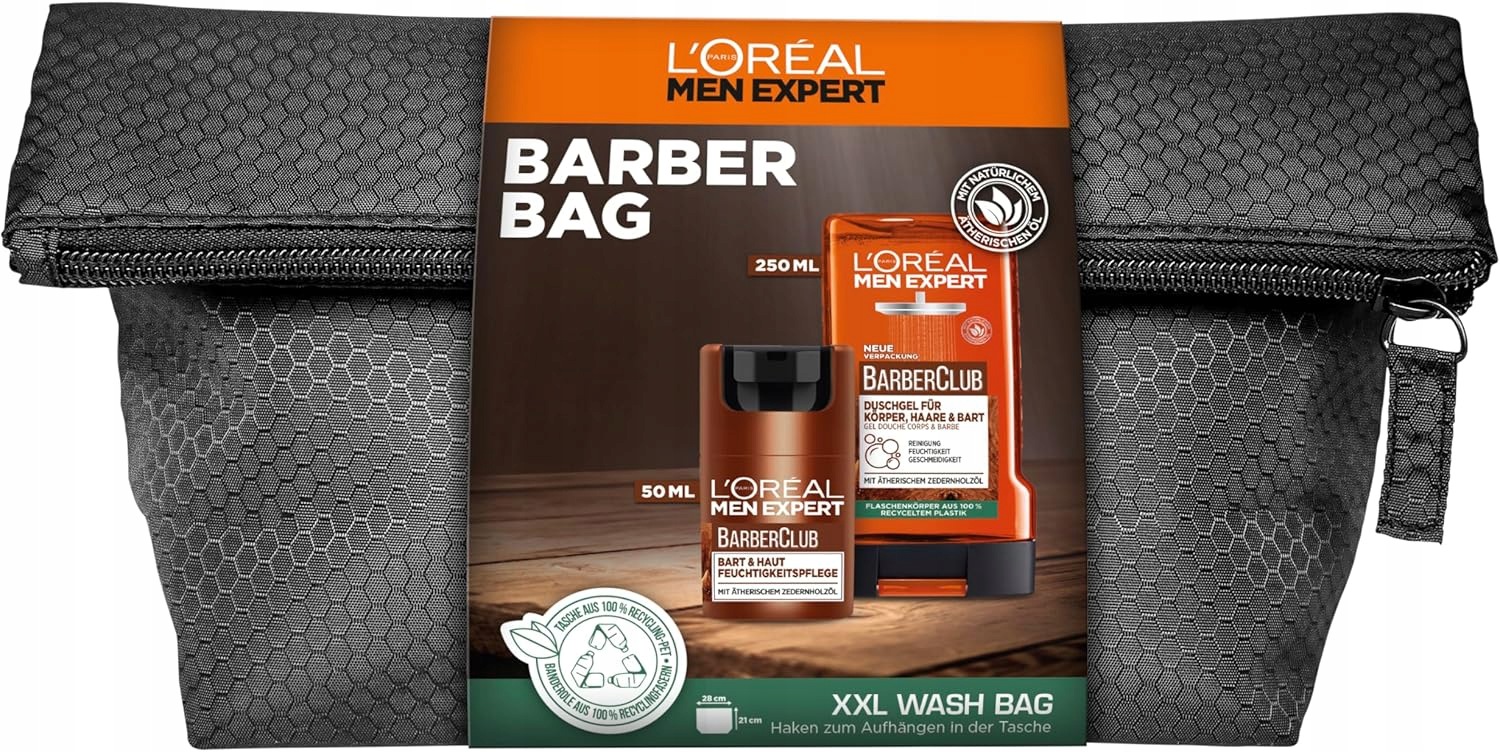 L'Oréal Men Expert Barber Club Sada krémů [50 ml] Gel [250 ml] Cedr