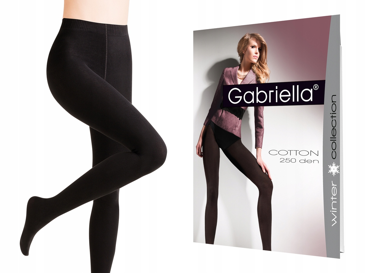 

Rajstopy Gabriella Cotton 250 den Nero 2