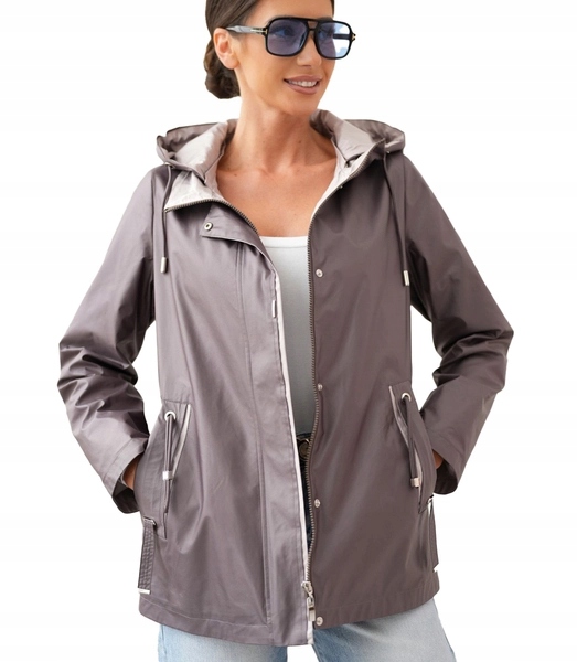 Dámská přechodová parka bunda s kapucí Wiola 42
