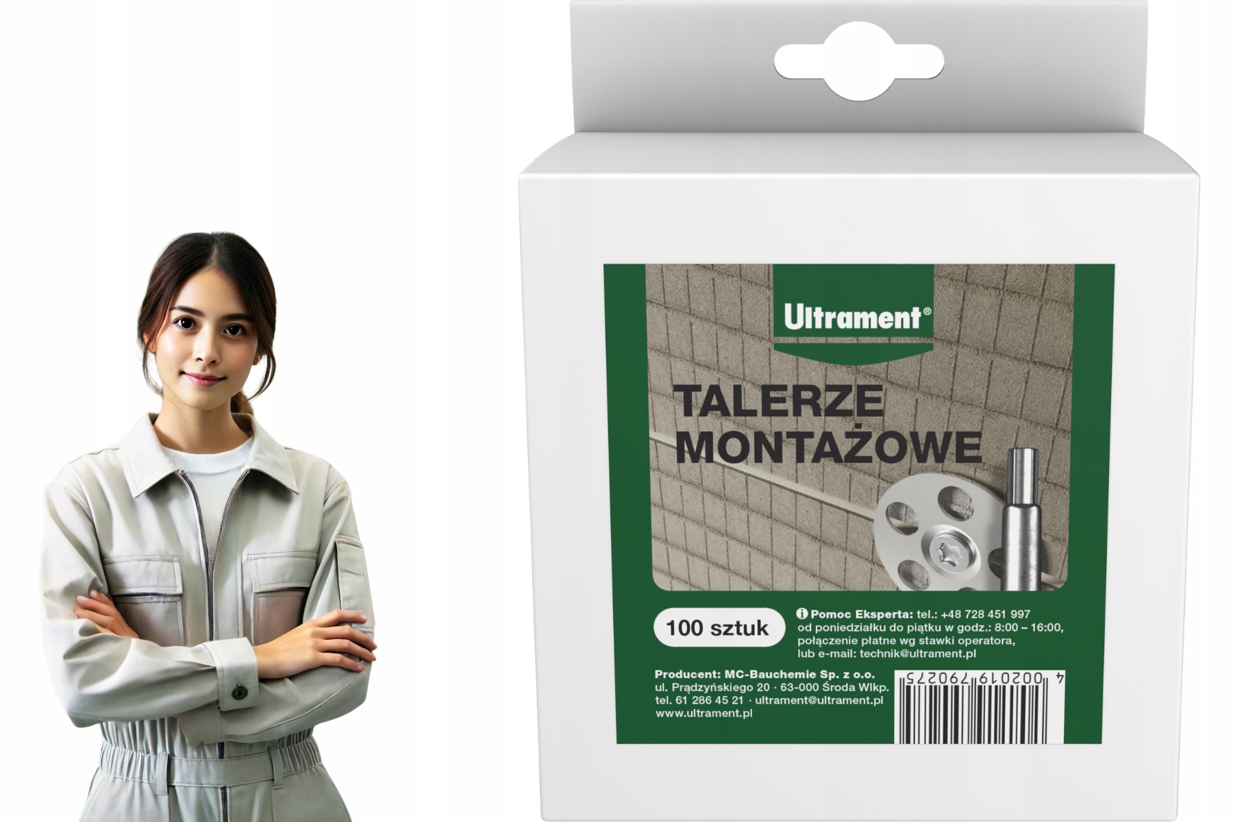 Talerzyki uchwyty do montażu płyt budowlanych Xps Ultrament 100 szt.