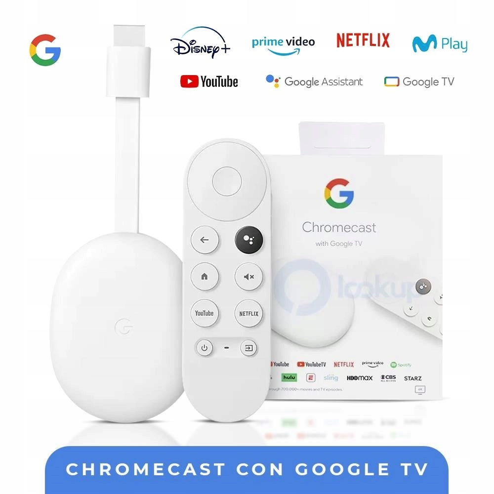 GOOGLE CHROMECAST 4.0 4GB Adapter WiFi Android iOS Kod producenta F355