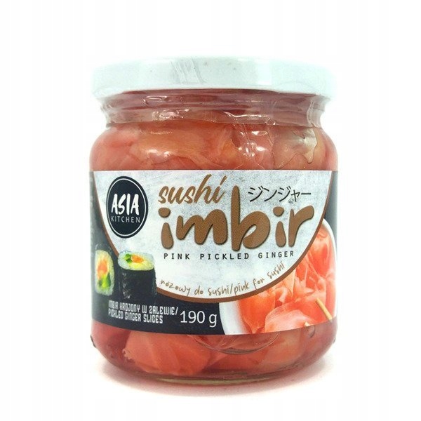

Imbir marynowany różowy do sushi słoik, 190G