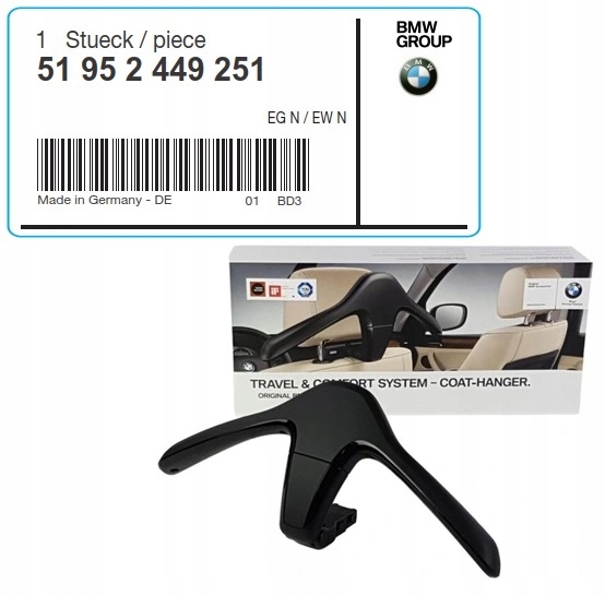 

nowy Oe wieszak na ubrania Bmw Travel & Comfort