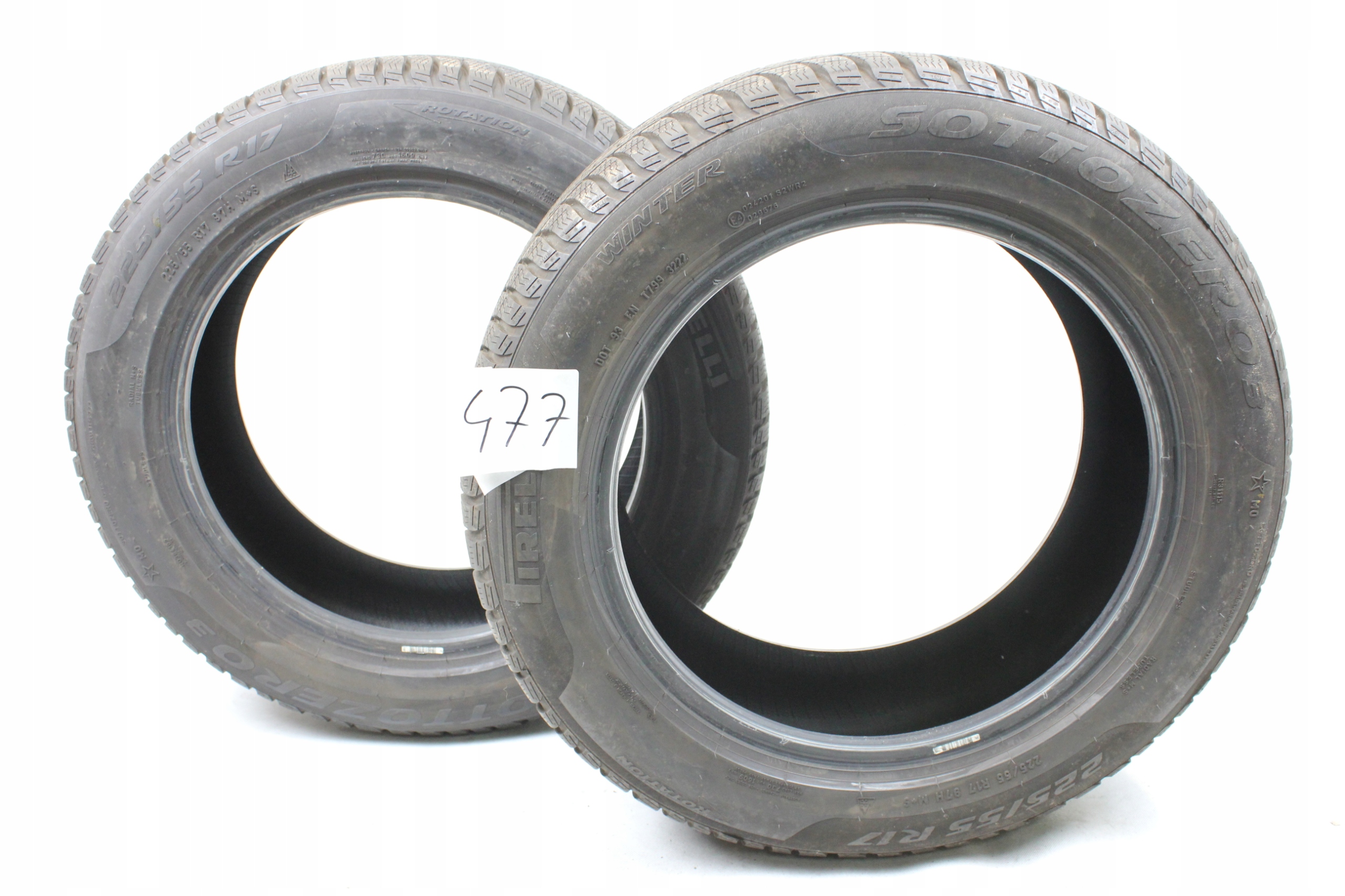 225/55R17 OPONY ZIMOWE PIRELLI SOTTOZERO 3 97H 2022r 7,3mm Marka Pirelli