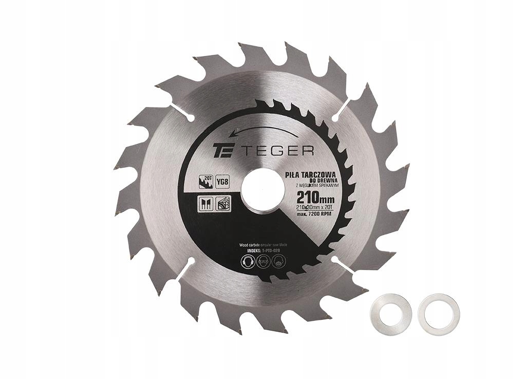 Piła tarczowa do drewna z węglikiem spiekanym 210x