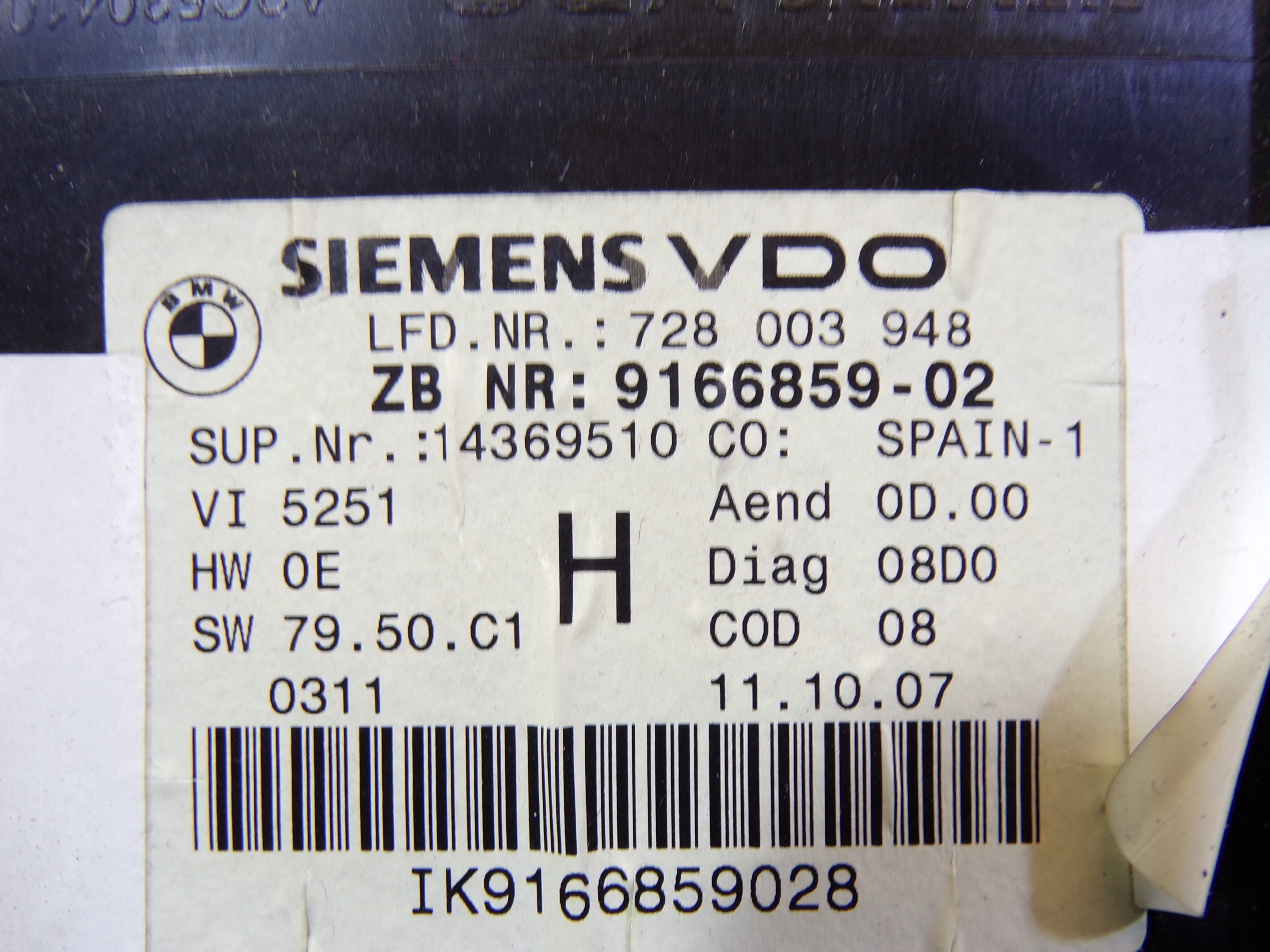 budíky budiky BMW E90 / E91 9166859-02 (1)