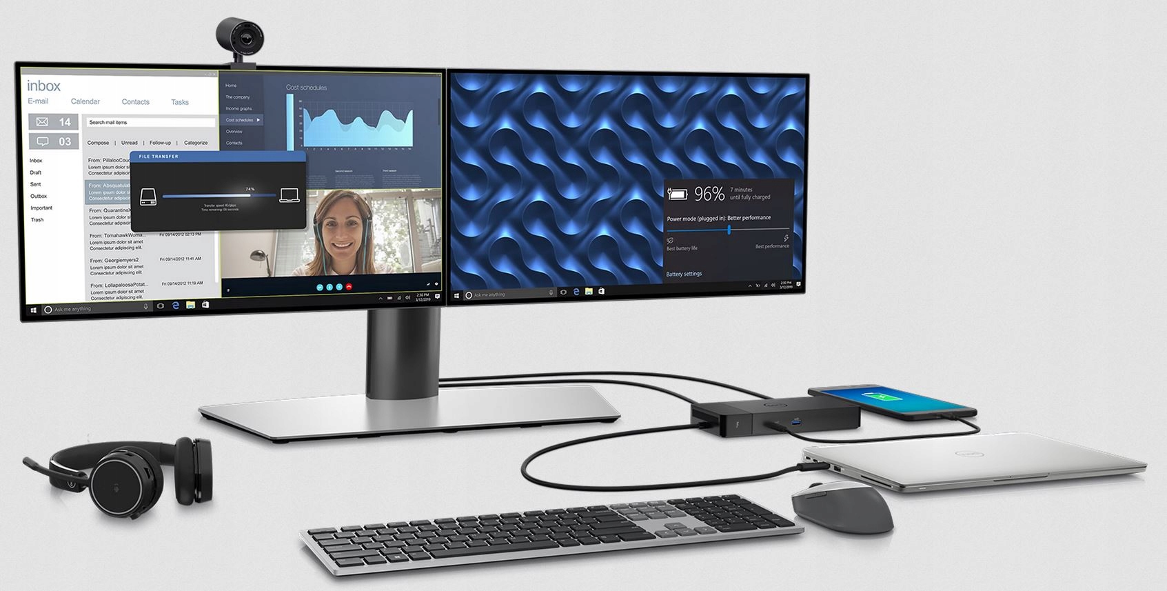 Stacja dokująca Thunderbolt Dell WD22TB4 + Oryginalny Zasilacz Dell 180W Kod producenta 210-BDTD