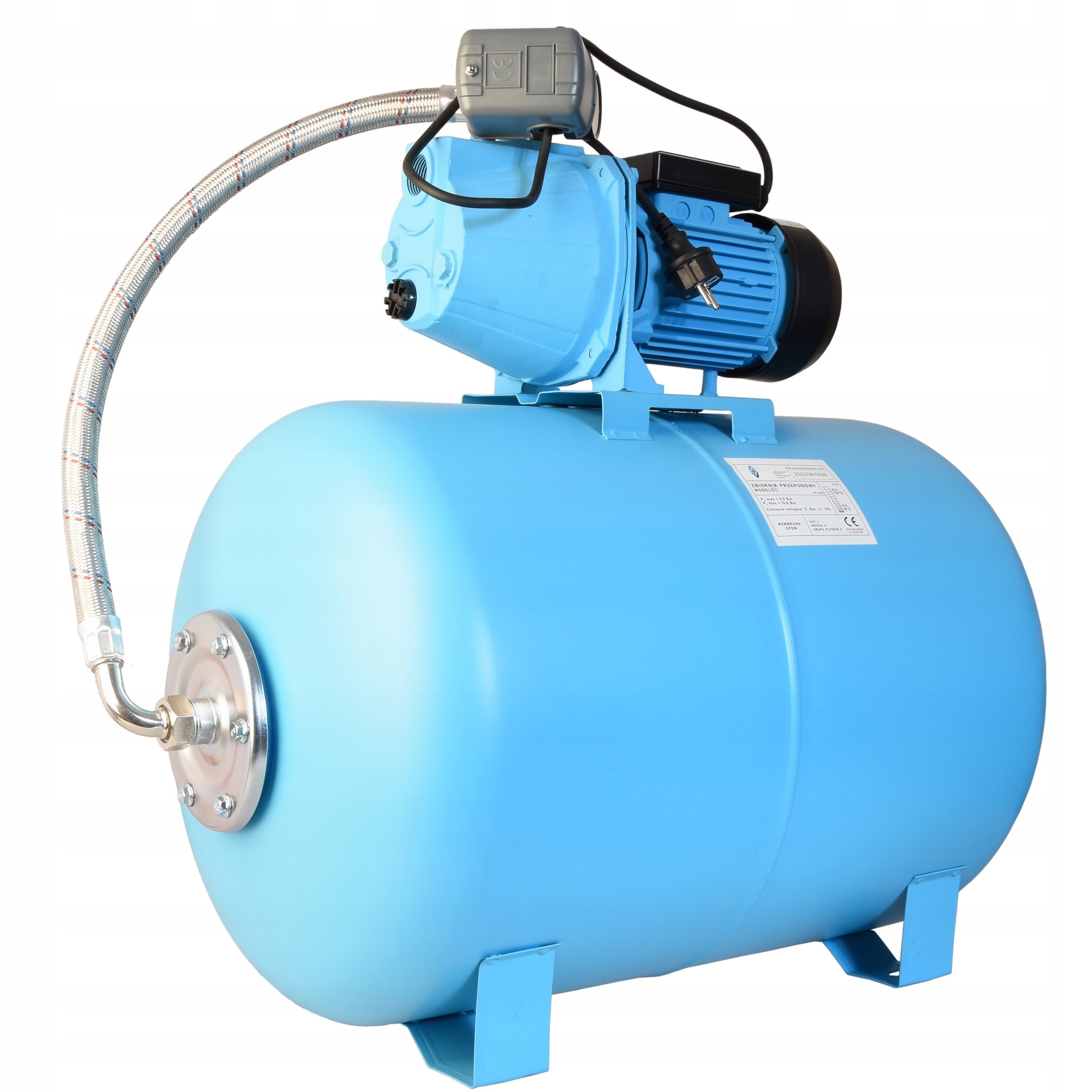 Hydrofor Na Vodu 80L Čerpadlo Set 60s 370W Silné rotory Aisi 304 2520 l/h