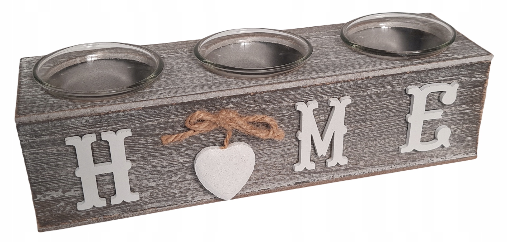 

Świecznik dekoracja Home na 3 tealighty +3 wkłady