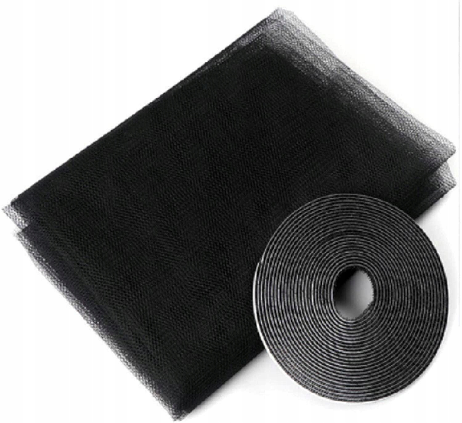 MOSKITIERA SIATKA OKNO OWADY KOMARY 130x150 + RZEP Kolor czarny