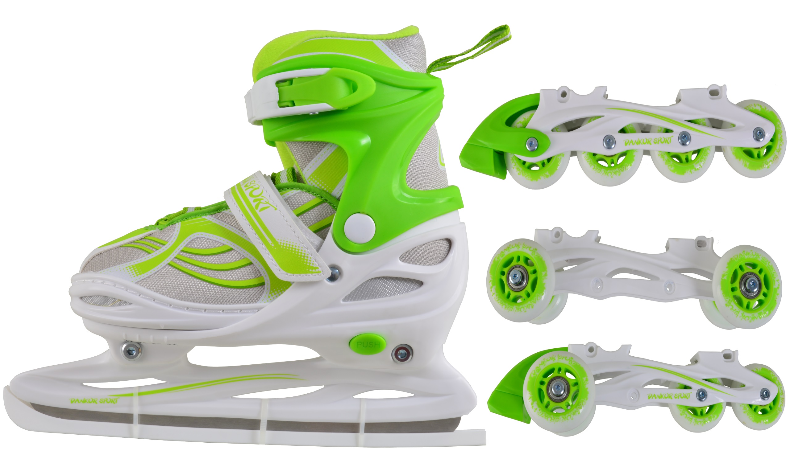 ŁYŻWO РОЛИКИ роликовые КОНЬКИ 4w1 34-41ABEC 5