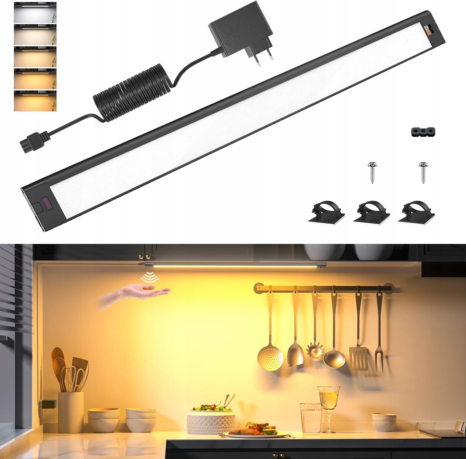 Wobane Led podskříňková lampa stmívatelná 2700 K až 6000 K 800 lumenů 42 cm